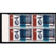 1964 Forth Road Bridge (ord). WATERMARK INVERTED marginal block of four. SG 660Wi.