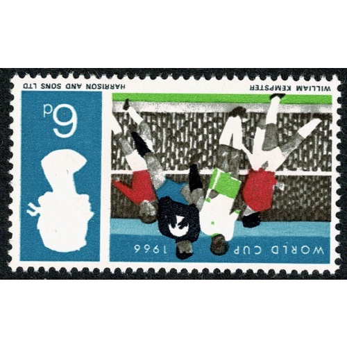 1966 World Cup 6d (ord).UM single WATERMARK INVERTED. SG 694Wi