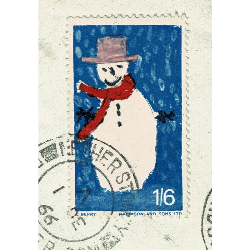 1966 Christmas 1/6 (ord). MISSING GOLD on FDC with BPA Certificate.