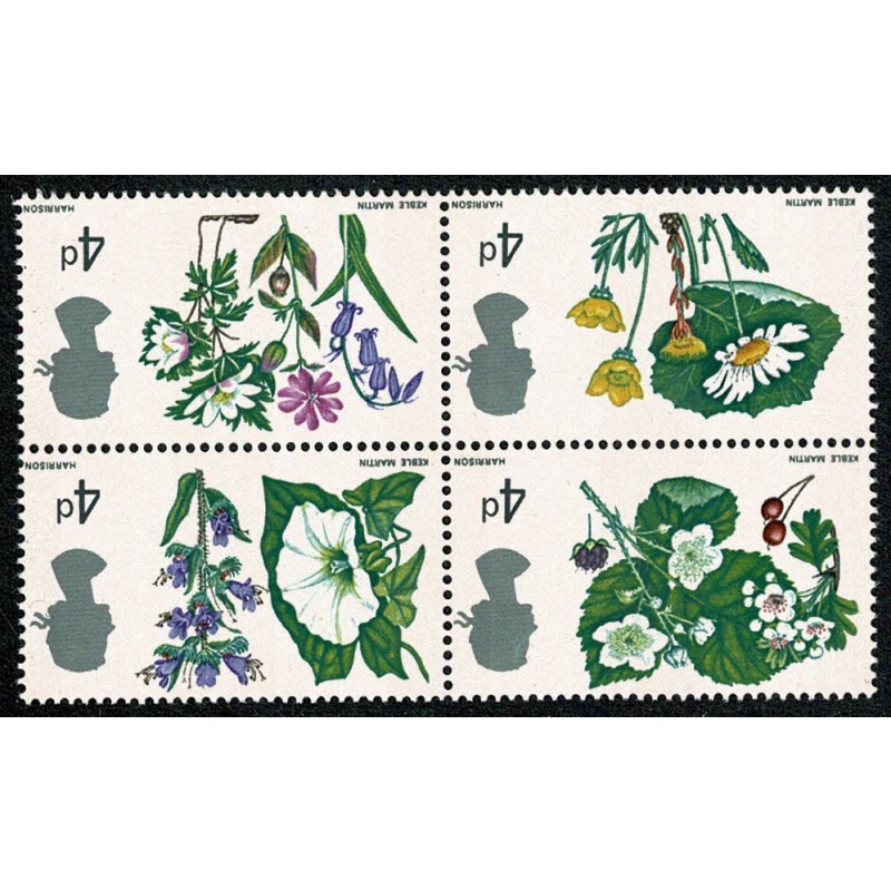 1967 Flowers 4d (phos). WATERMARK INVERTED. SG 717paWi.