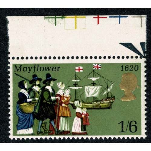 1970 Anniversaries 1/6. MISSING EMERALD GREEN. SG 822b