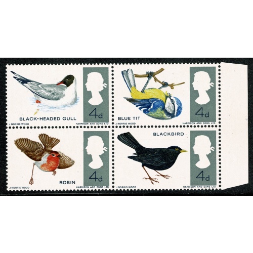 1966 Birds (ord) MISSING EMERALD GREEN SG 696-698f