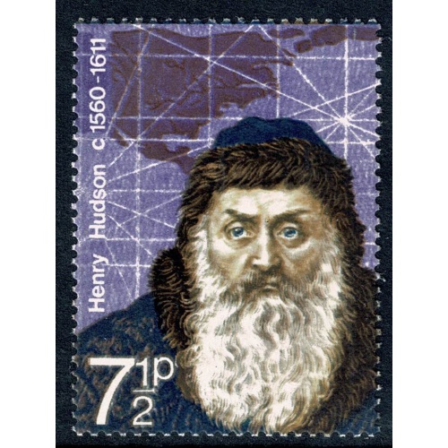 1972 Polar Explorers 7½p. Missing Gold. SG 899a.